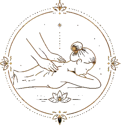 Icone illustrative qui représente une femme sur le ventre dos nu qui se qui reçoit un massage relaxant.