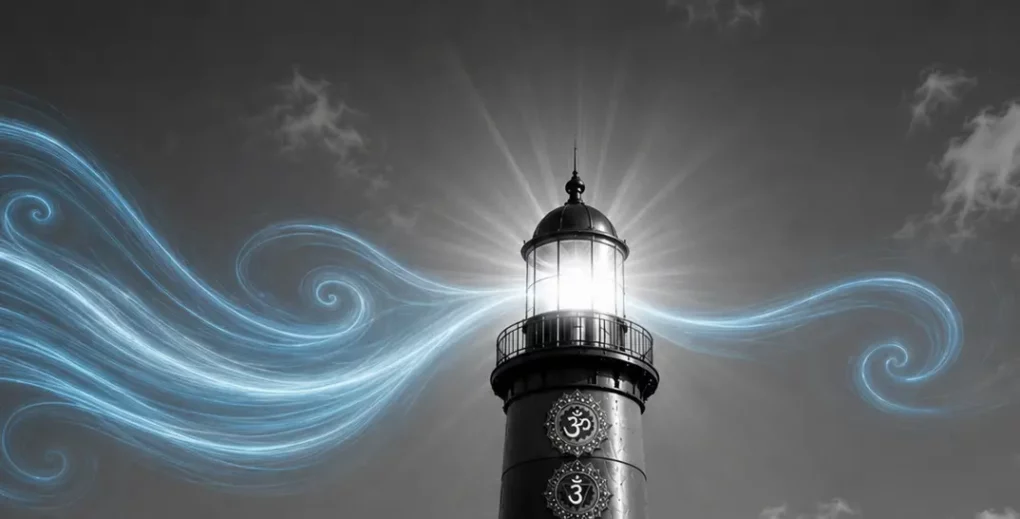 Mouvement du vent autour du phare Inspiration Zen symbolisant la liberté